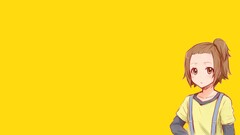 k - on tainaka ritsu Simple Background yellow background Anime