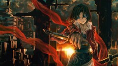 kara no kyoukai ryougi shiki Anime dark hair weapon knife