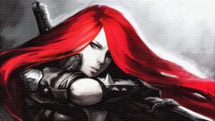 katarina Noxus League of Legends video games redhead red