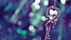 keys macro metal blue