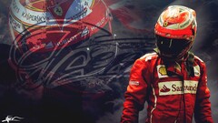 Kimi Raikkonen Ferrari formula 1 Sport Men helmet racing