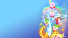 kirby nintendo artwork video games cyan