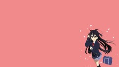 Kon nakano azusa Anime anime girls Simple Background dark eyes