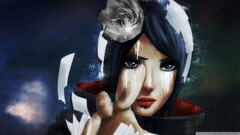 konan Naruto Shippuuden akatsuki flower in hair blue hair