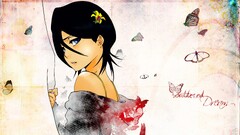 kuchiki rukia bleach dark hair Women Anime anime girls blue eyes