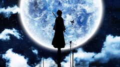 kuchiki rukia bleach moon silhouette Anime