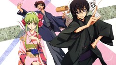 kururugi suzaku lamperouge lelouch C.C. (Code Geass) anime girls