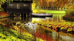 Lake boat river water