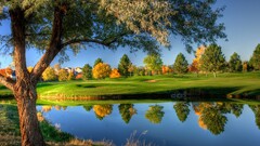 Lake landscape Trees Golf Course