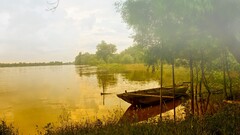 Lake nature boat water landscape