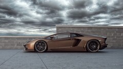 Lamborghini-Aventador Car Sports Car coupe brown cars