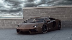 Lamborghini-Aventador Car Sports Car coupe brown cars