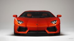 Lamborghini-Aventador Car Sports Car coupe red cars orange cars