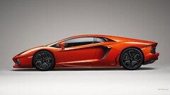 Lamborghini-Aventador Car Sports Car coupe red cars orange cars