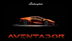 Lamborghini-Aventador orange Car Typography orange cars vehicle