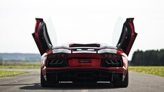 Lamborghini-Aventador Sports Car Car coupe red cars