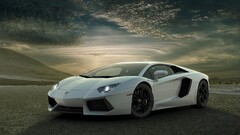 Lamborghini Lamborghini-Aventador white cars vehicle