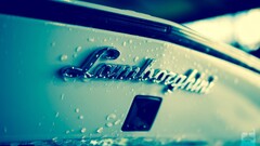 Lamborghini logo water drops Car vehicle filter