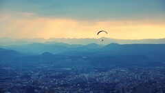 landscape cityscape paragliding