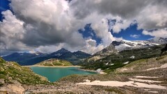 landscape clouds Mountains sky nature Alps