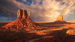 landscape desert nature rock sky clouds
