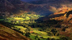 landscape England nature hills valley