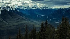 landscape forest Mountains panoramas banff banff national park