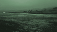 landscape Green field gloomy