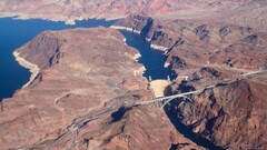 landscape Hoover Dam USA aerial view