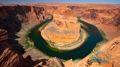 landscape horseshoe bend rock USA river canyon nature