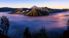 landscape mist volcano Mount Bromo Indonesia