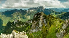 landscape Mountains forest nature Alps rock rock formation