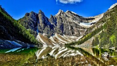 landscape Mountains Lake Agnes Canada alberta nature