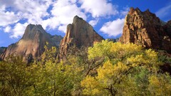 landscape Mountains Trees nature Zion National Park