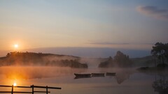 landscape nature boat sun sunlight