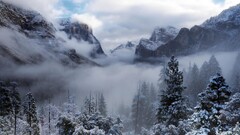 landscape nature clouds Mountains winter snow