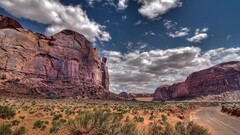 landscape nature clouds rock