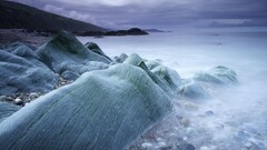 landscape nature coast Sea Scotland