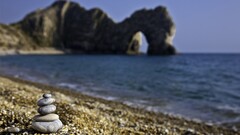 landscape nature depth of field beach Sea stones
