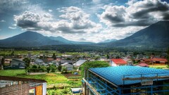 landscape nature Japan sky Mountains clouds
