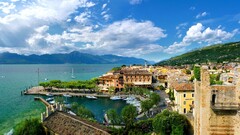 landscape nature lake garda Lake Italy sky