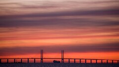 landscape nature Mountains sunset sunlight Bridge sky