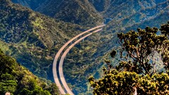 landscape nature oahu Hawaii highway Mountains