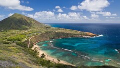 landscape nature Sea clouds sky coast Hawaii
