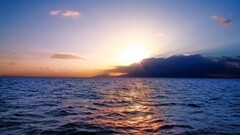 landscape nature Sea water sunset