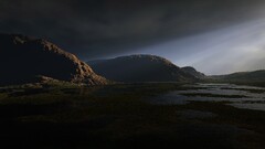 landscape nature sky rock dark