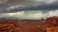 landscape nature sky rock USA storm desert rain rock formation