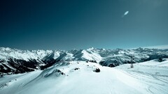 landscape nature sky snow Mountains snowy peak clear sky