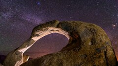 landscape nature Stars sky space art rock
