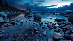 landscape nature stones rock water